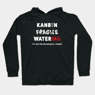 Kanban Agile Waterfall White Hoodie